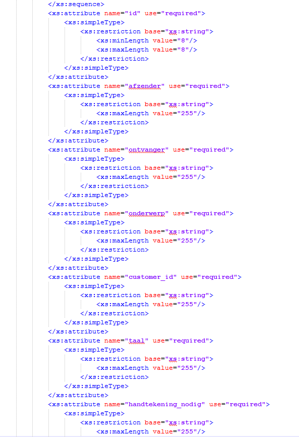 API - XML schema 2