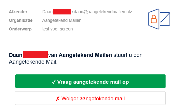 Opvragen aangetekende mail