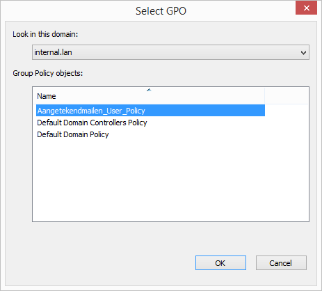 domein - GPO selecteren